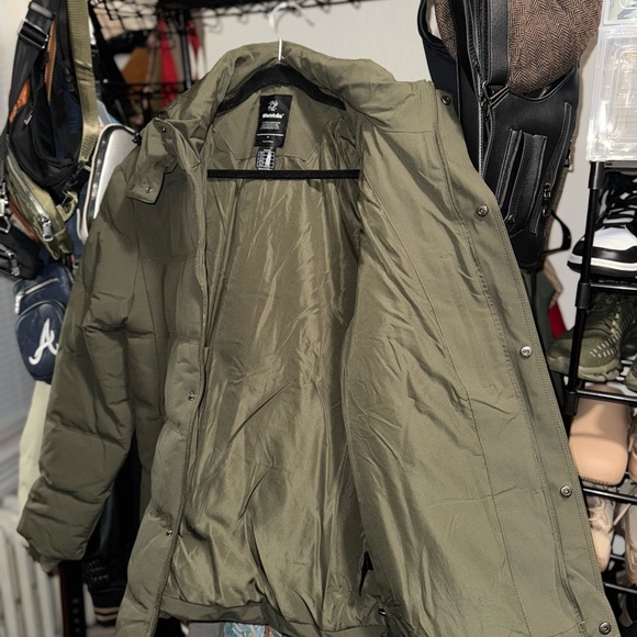 Men's Dark Green Puffer Jacket - Picture 4 of 7